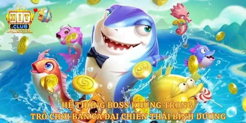 Hệ thống boss khủng trong trò chơi bắn cá đại chiến Thái Bình Dương